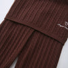 Colette Cable Knit Fold Over Pants (Brown)