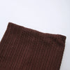 Colette Cable Knit Fold Over Pants (Brown)
