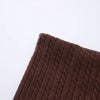 Colette Cable Knit Fold Over Pants (Brown)