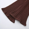 Colette Cable Knit Fold Over Pants (Brown)