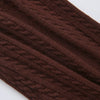 Colette Cable Knit Fold Over Pants (Brown)