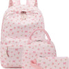 Pink Bow 3-Piece Backpack Set