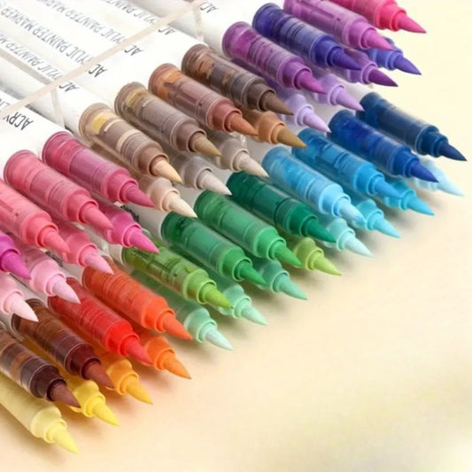 27-Piece Acrylic Paint Marker Set – Vibrant Colors for Art & Crafts