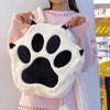 Cute Cat Paw Plush Backpack
