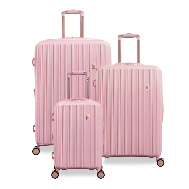 Luxuriant 3-Piece Pink Luggage Set