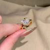 925 Sterling Silver White Gold Plated Cubic Zirconia Promise Ring