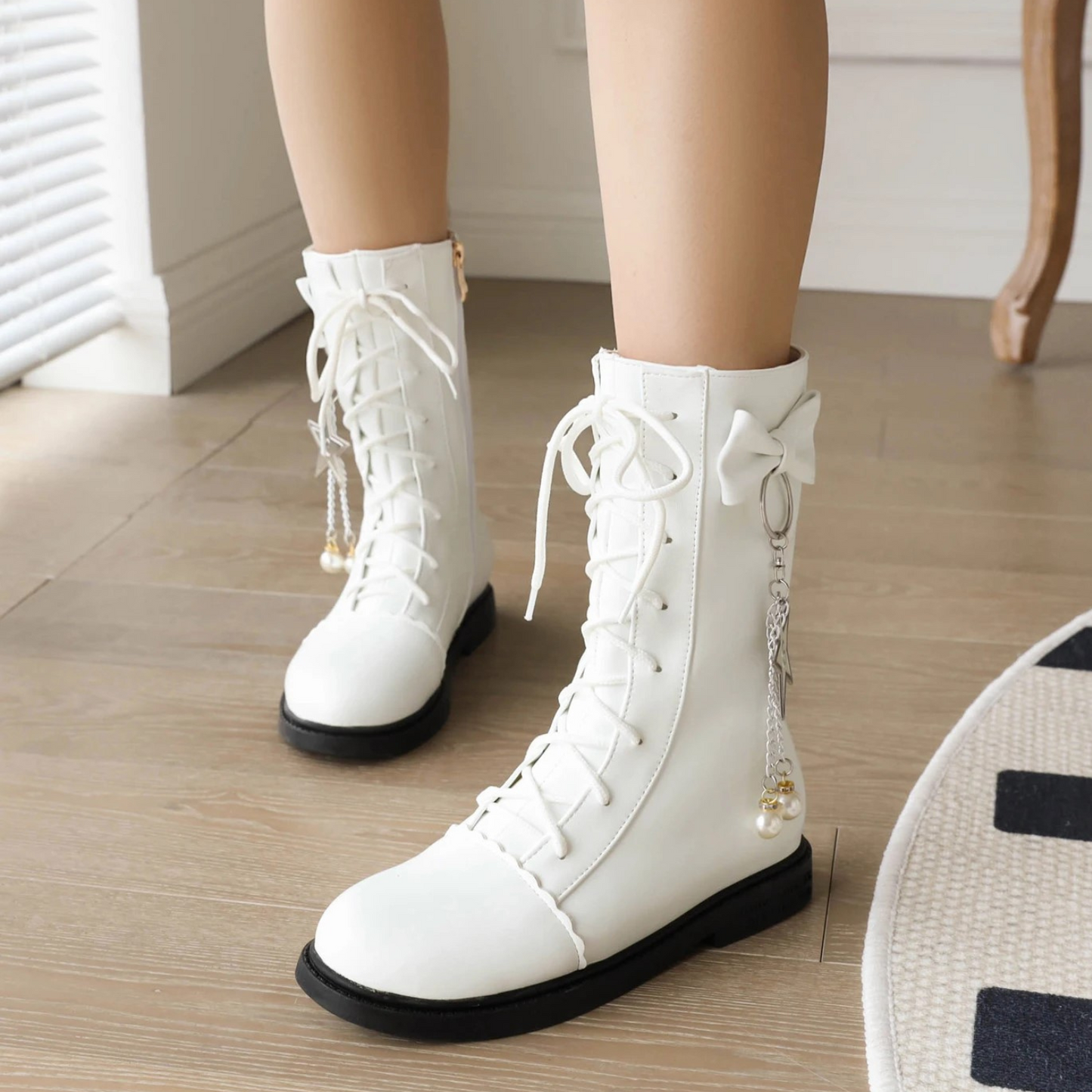 Martin Boots With Bow