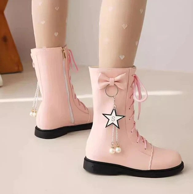 Martin Boots With Bow