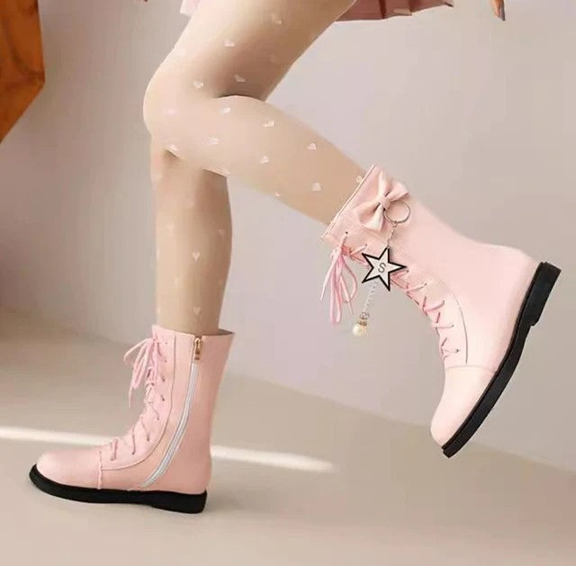 Martin Boots With Bow