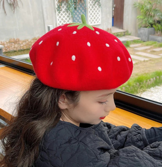 Kawaii Strawberry Beret