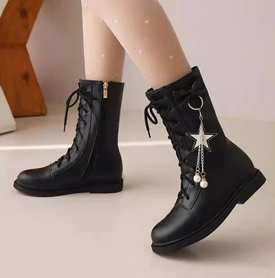 Martin Boots With Bow