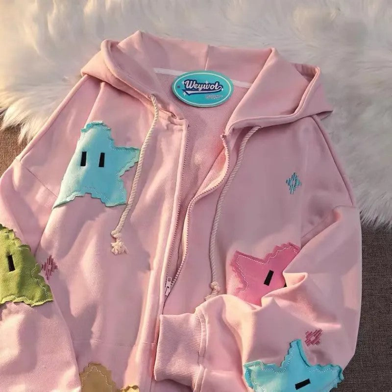 Starry Embroidered Sweatshirt
