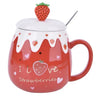 Red Kawaii Strawberry Mug and Spoon