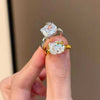 925 Sterling Silver White Gold Plated Cubic Zirconia Promise Ring