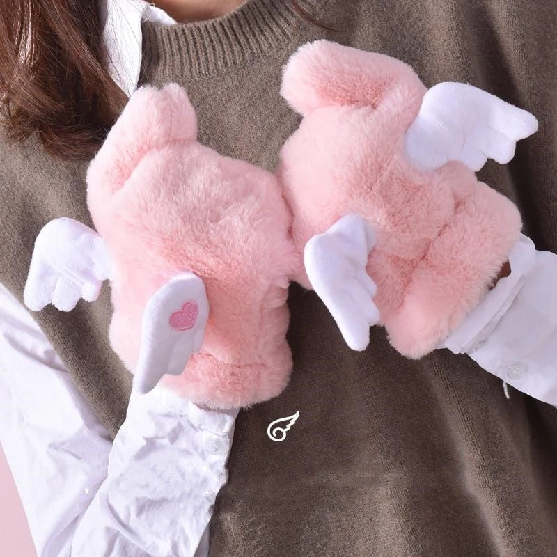 Fluffy Wing Gloves