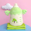 Kawaii Baby Bottle Cushion And Blanket