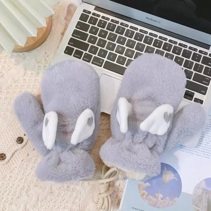Fluffy Wing Gloves