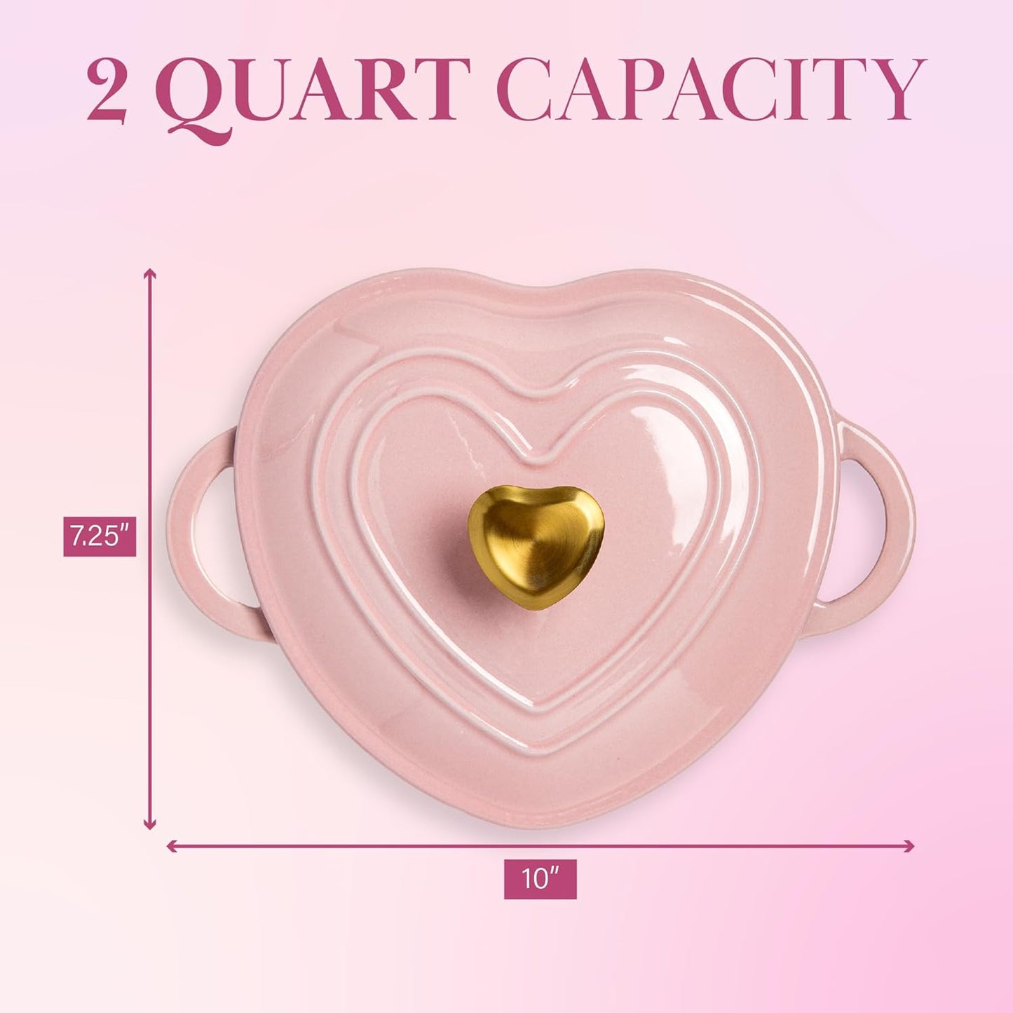 Paris Hilton Heart-Shaped Dutch Oven – Pink (2L)