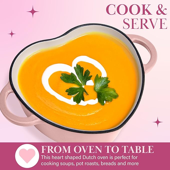 Paris Hilton Heart-Shaped Dutch Oven – Pink (2L)