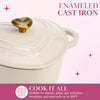 Paris Hilton Heart-Shaped Dutch Oven – Beige (2L)