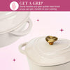 Paris Hilton Heart-Shaped Dutch Oven – Beige (2L)