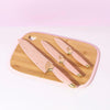 Paris Hilton Bamboo Cutting Board & Knife Set – Pink (7 Piece)