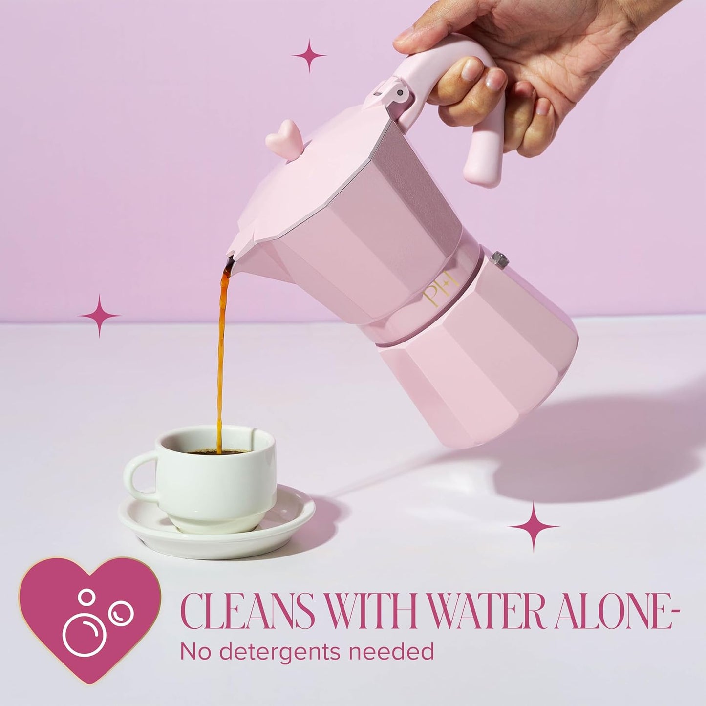Paris Hilton Espresso Maker – Pink (6 Cups)