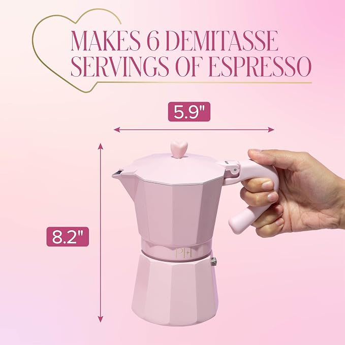 Paris Hilton Espresso Maker – Pink (6 Cups)
