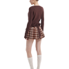 Ballet Knit Wrap Cardigan (Brown)