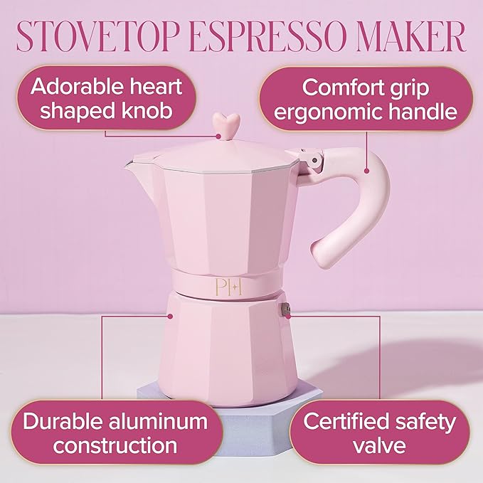Paris Hilton Espresso Maker – Pink (6 Cups)