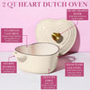 Paris Hilton Heart-Shaped Dutch Oven – Beige (2L)