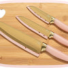 Paris Hilton Bamboo Cutting Board & Knife Set – Pink (7 Piece)