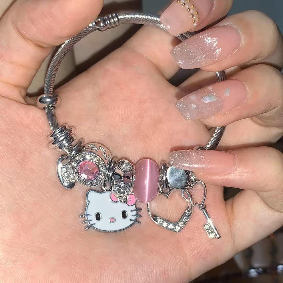Hello Kitty Pink Charm Bracelet
