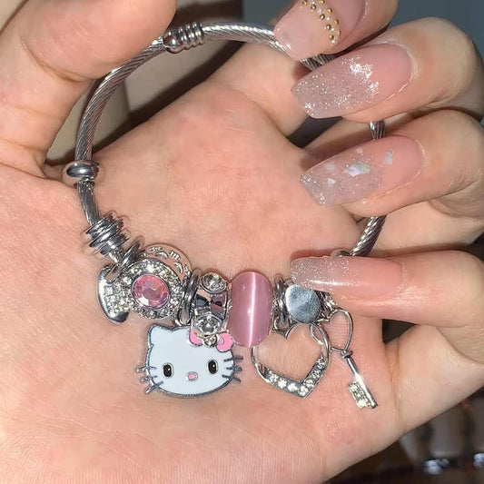 Hello Kitty Pink Charm Bracelet