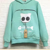 Green Cute Cat Hoddie