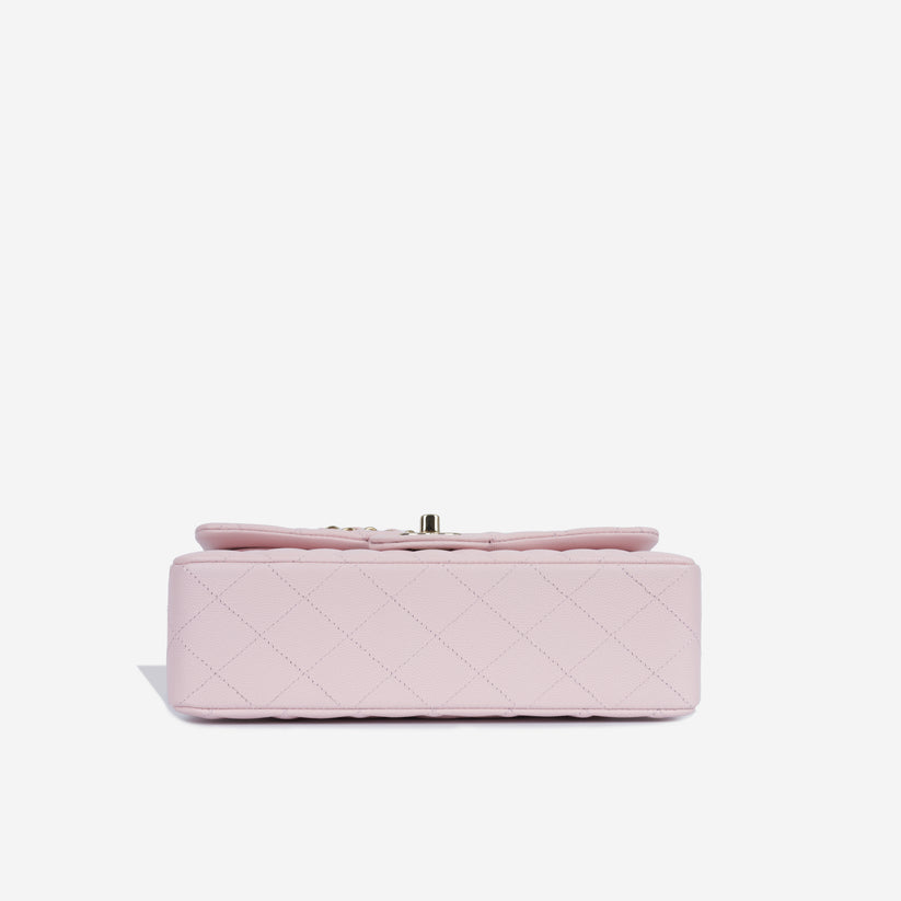 Baby Pink Caviar Leather Shoulder Bag