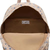 Beige Floral Backpack with Matching Lunch Bag