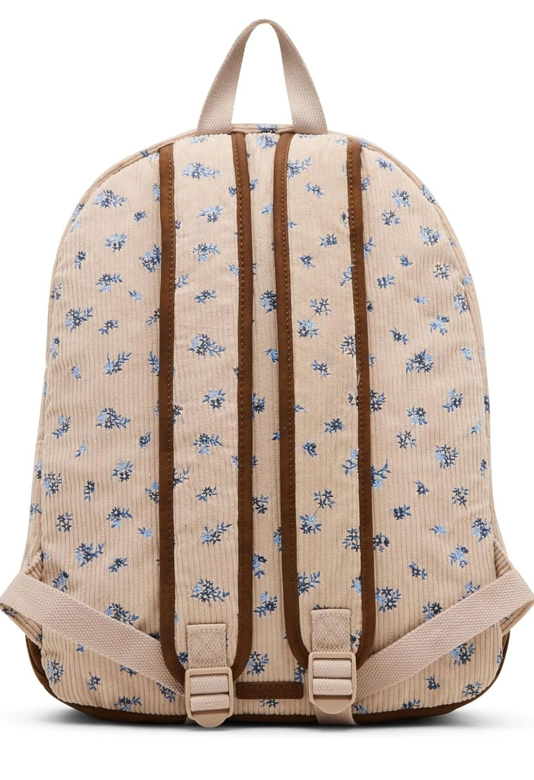Beige Floral Backpack with Matching Lunch Bag