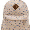 Beige Floral Backpack with Matching Lunch Bag