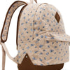 Beige Floral Backpack with Matching Lunch Bag