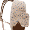 Beige Floral Backpack with Matching Lunch Bag