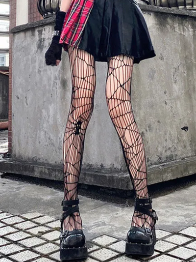 Black Lady Fishnet Stockings Gothic Tights