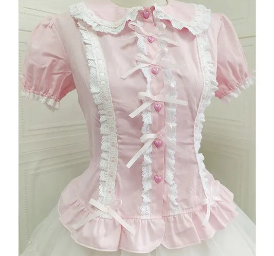 Fashion Top Button Heart