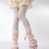 Bow Pompon Leg Warmers