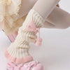 Bow Pompon Leg Warmers