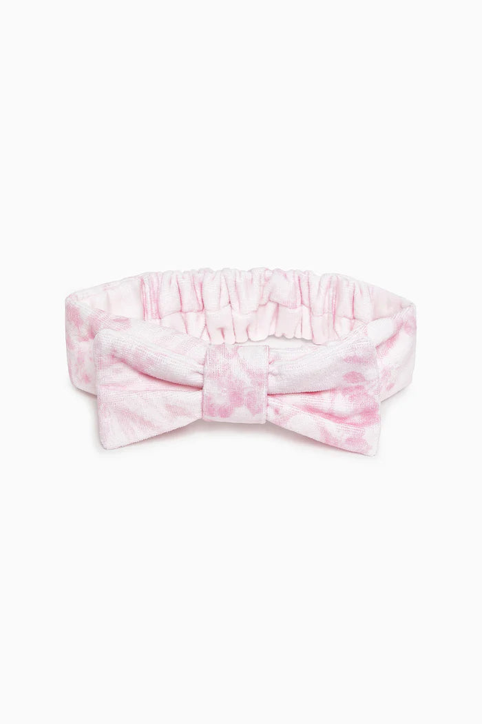 LoveShackFancy Bow Face Wash Beauty Headband – Pink & White Floral