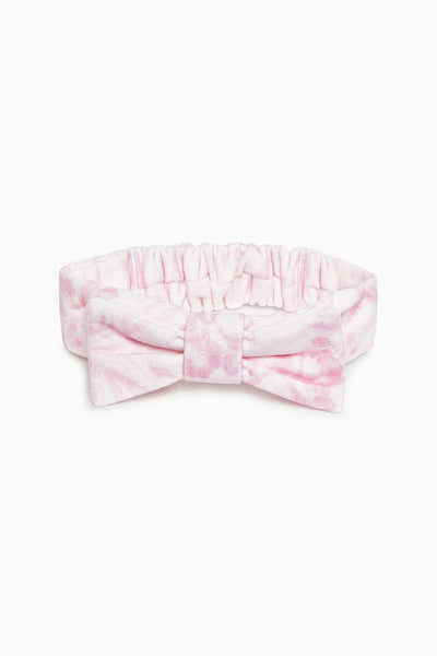 LoveShackFancy Bow Face Wash Beauty Headband – Pink & White Floral