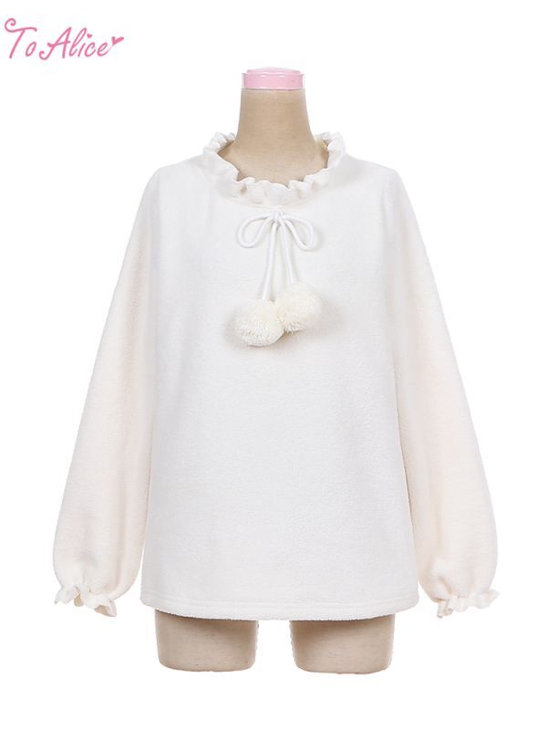 Warm Pom-Pom Bow Sweater