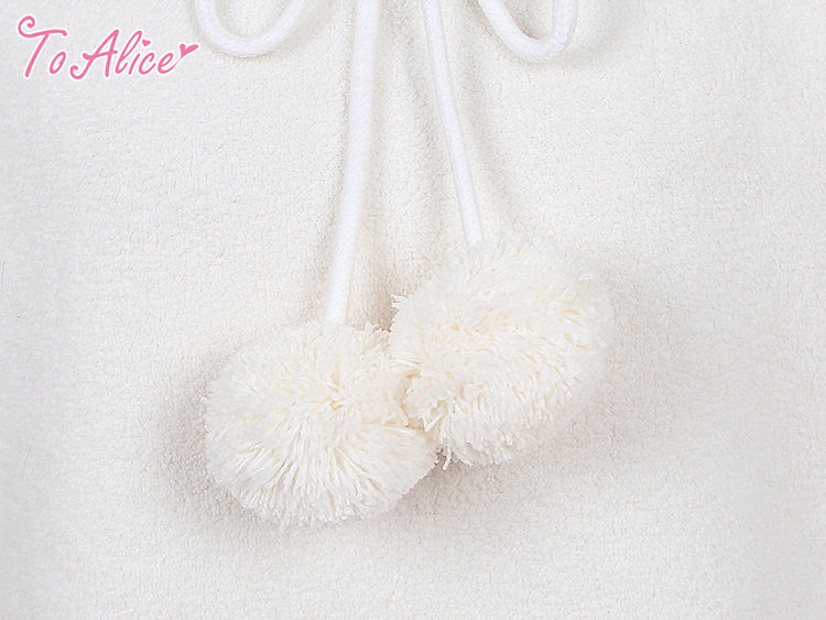 Warm Pom-Pom Bow Sweater