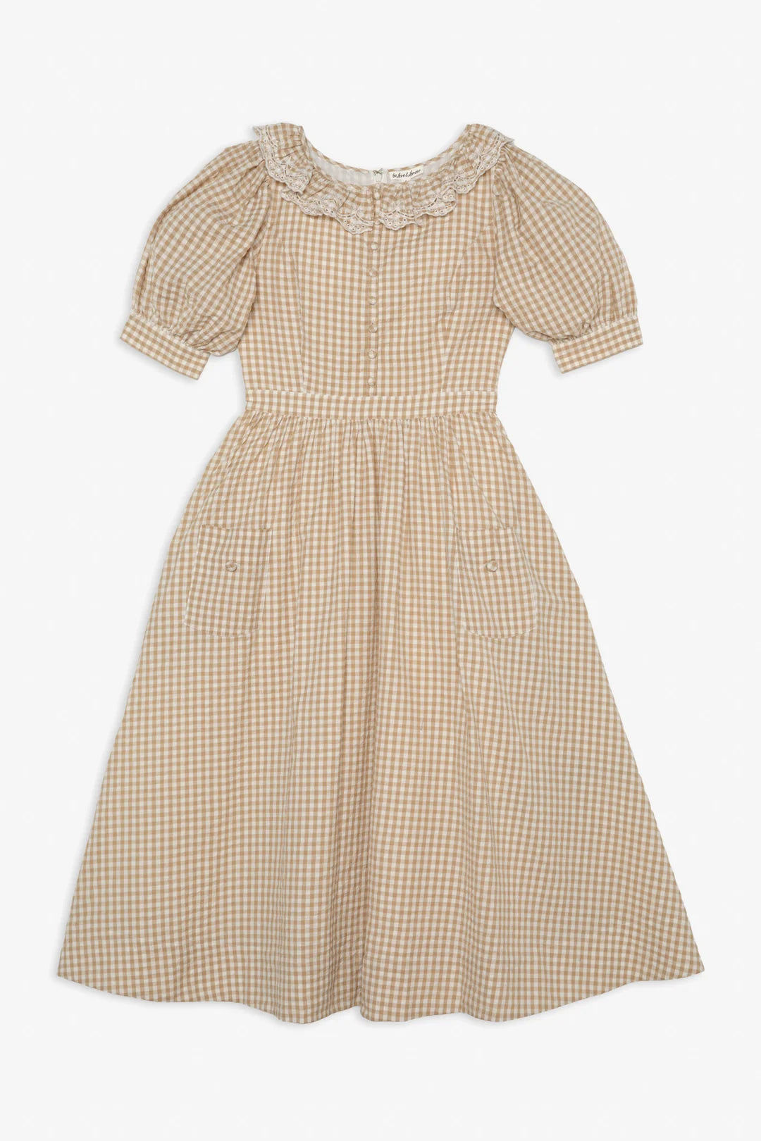 Vintage Gingham Midi Dress